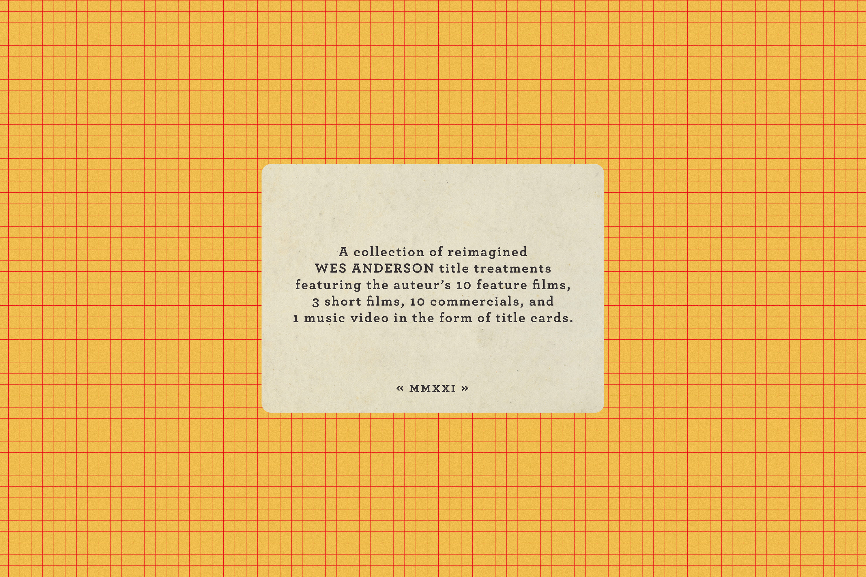 Wes Anderson: Title Treatment Reimagined