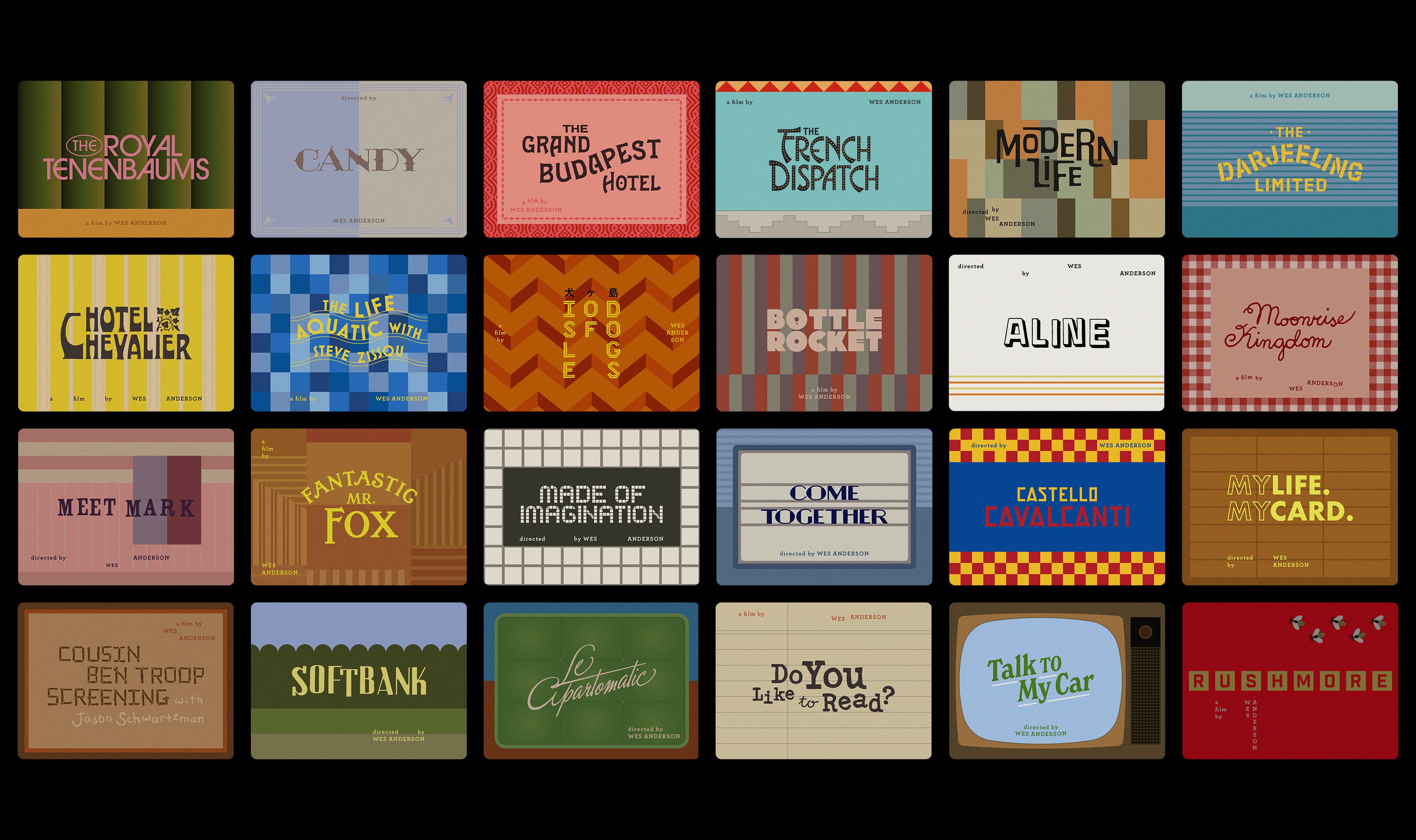 Wes Anderson: Title Treatment Reimagined