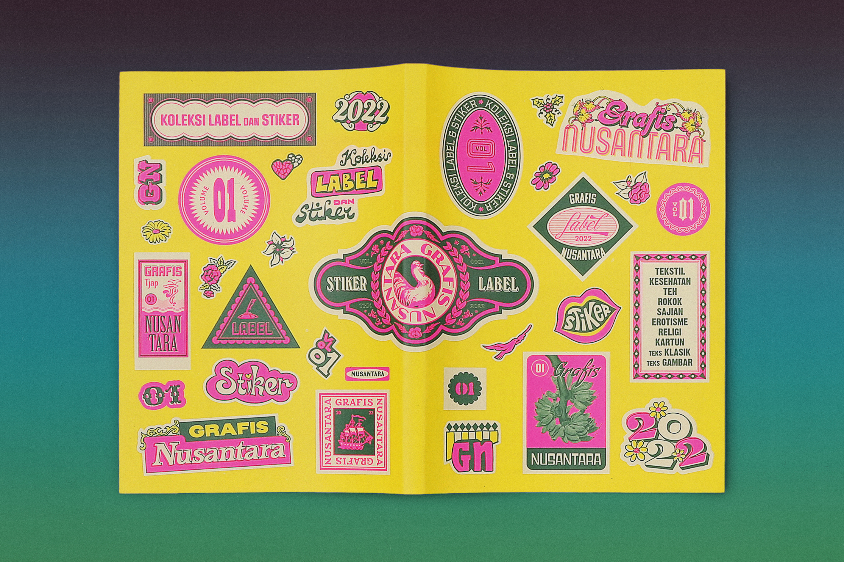 Grafis Nusantara Vol. 01: Koleksi Label dan Stiker