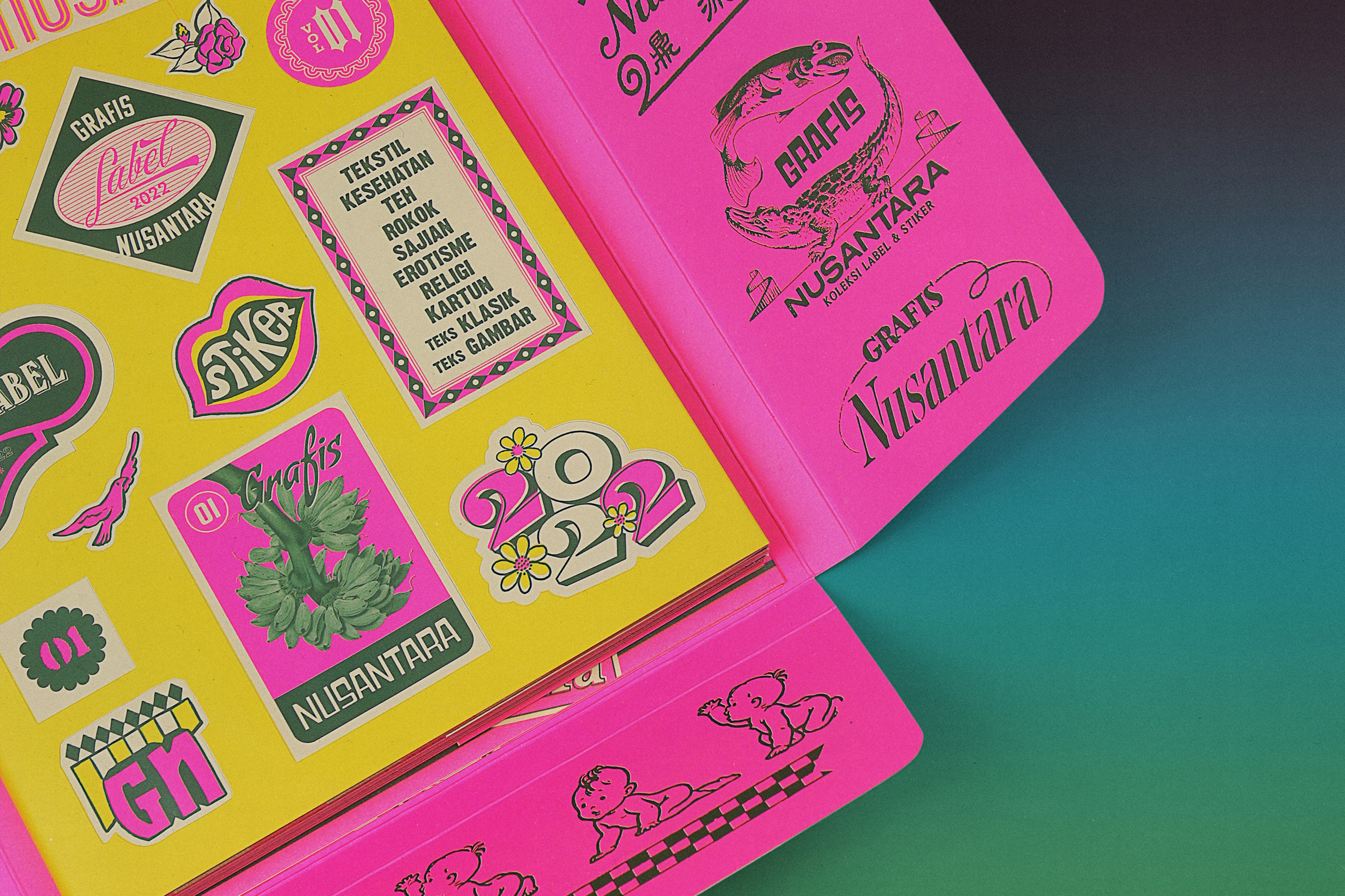 Grafis Nusantara Vol. 01: Koleksi Label dan Stiker