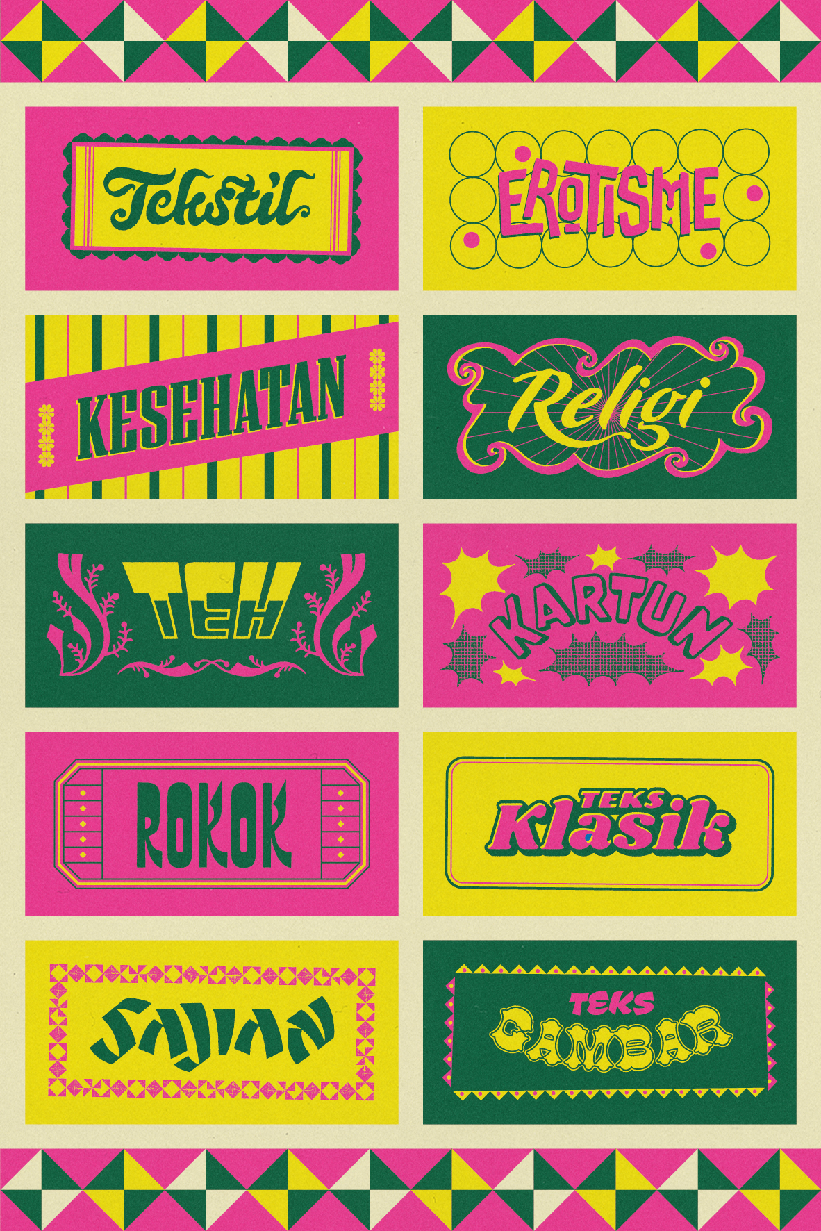 Grafis Nusantara Vol. 01: Koleksi Label dan Stiker