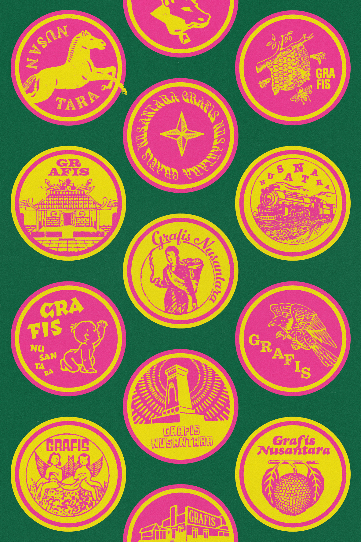 Grafis Nusantara Vol. 01: Koleksi Label dan Stiker
